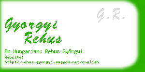 gyorgyi rehus business card