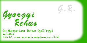 gyorgyi rehus business card